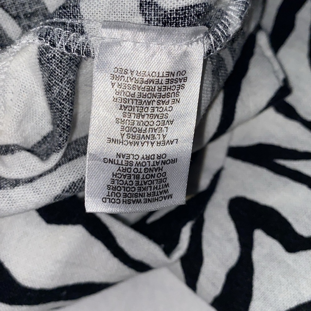 Rachel Zoe trouser pants zebra print pull on elastic in back @waist size small - Picture 8 of 9